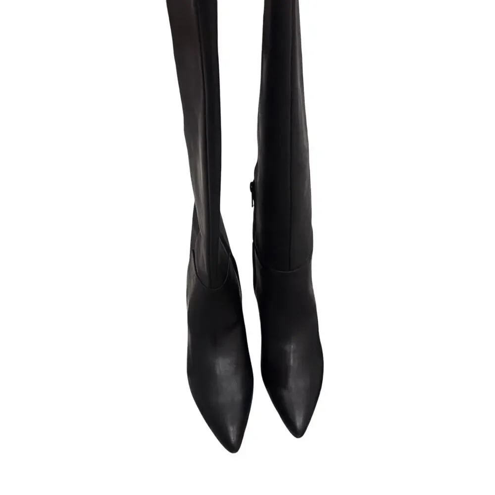 Madewell Women's the Justine Knee Boot with Extended Calf True Black Size 7 NWOB